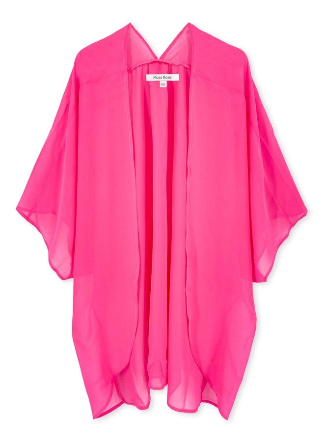 Moss Rose Women's Sheer Chiffon Kimono Coverup Summer Cardigans Tops Beach Vacation Clothes for Women Plus Size - Image 5
